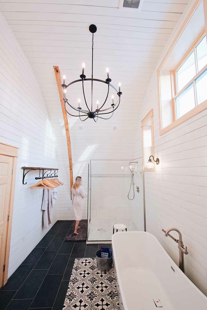 Luxury barn bathroom