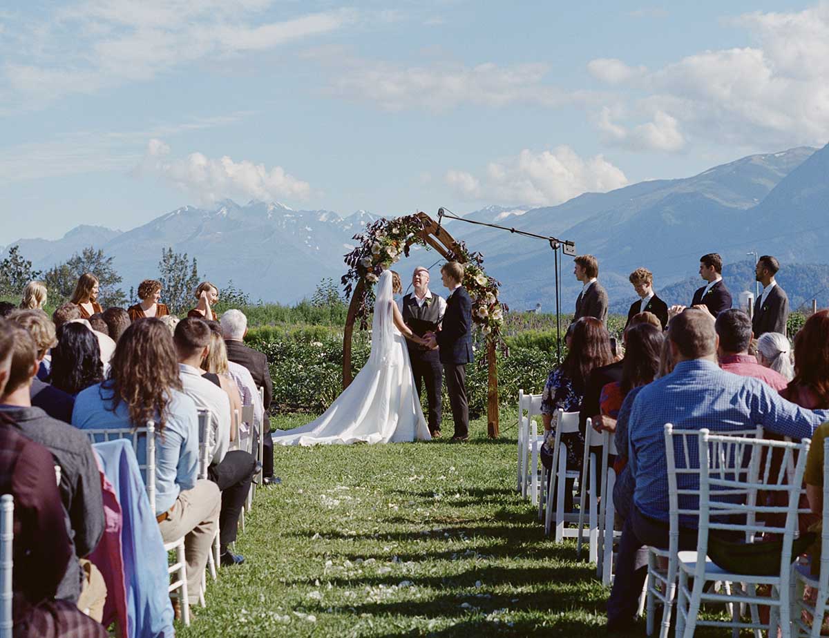 Alaska wedding outdoor cermony