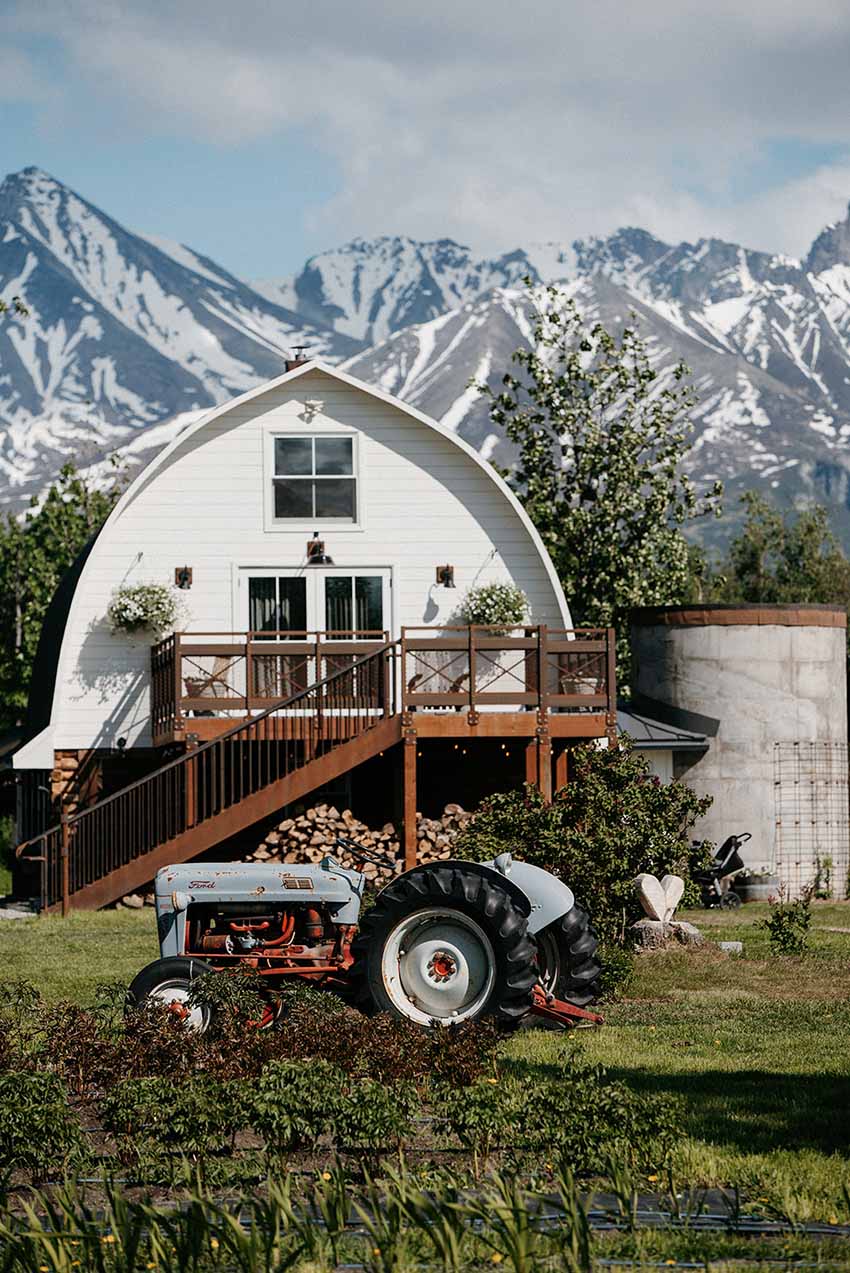 alaska farm wedding tractor
